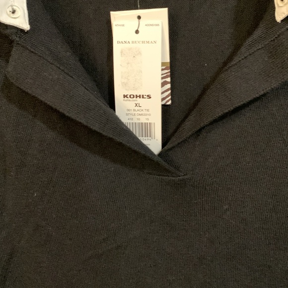 Dana Buchman 3/4 sleeve sweater w/removable collar & sleeve cuffs NWT. Size XL - Picture 6 of 6